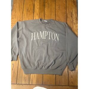 Reflex Hampton Crewneck Sweatshirt Gray Oversized Embroidered Pullover Mens M